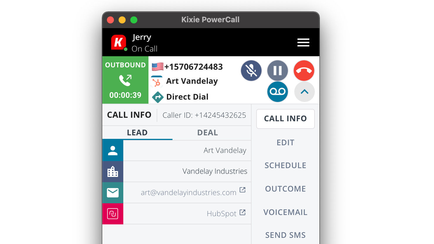 Heads Up Display on Inbound and Outbound Calls