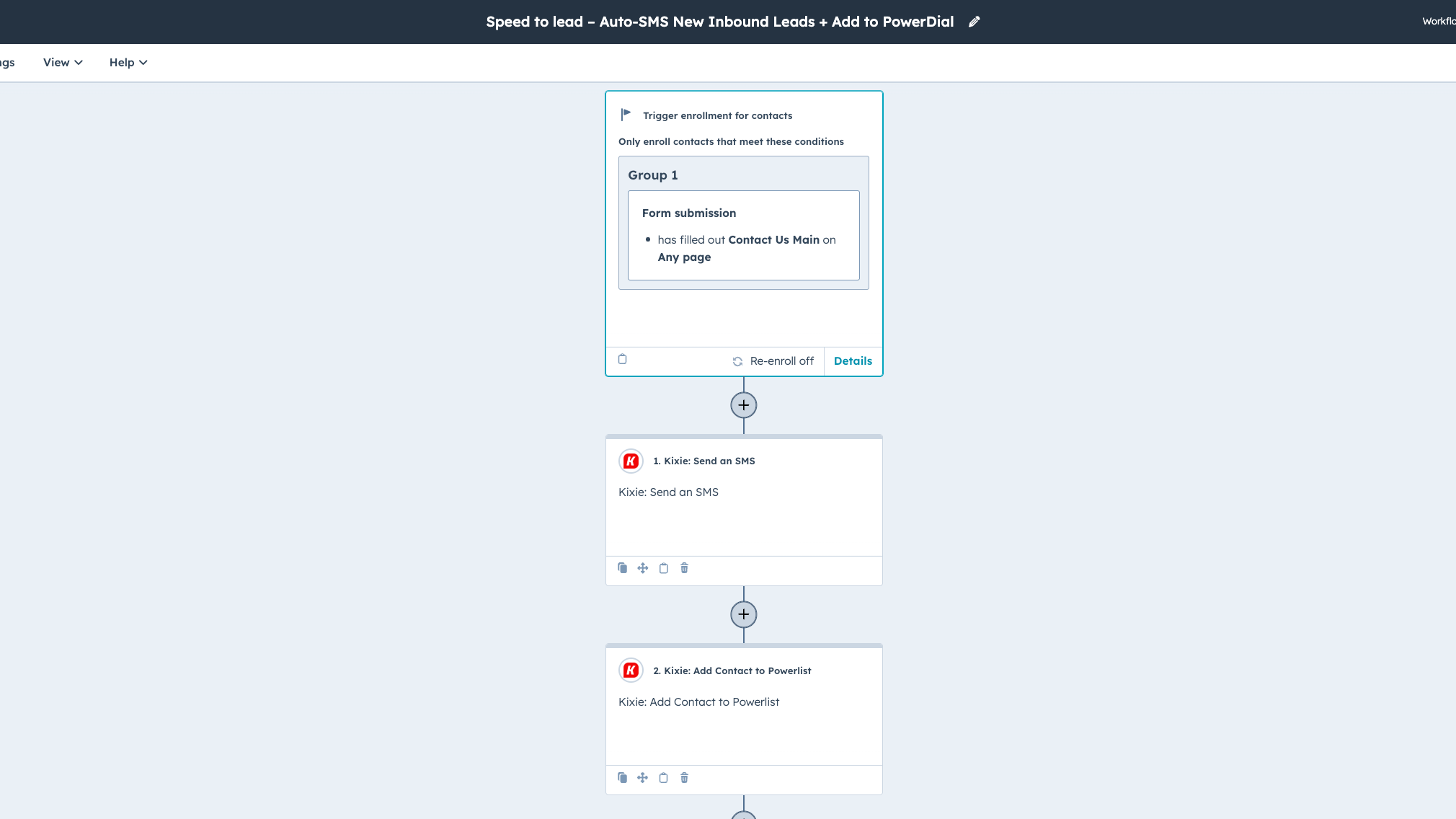 HubSpot Workflows Integration — Actions